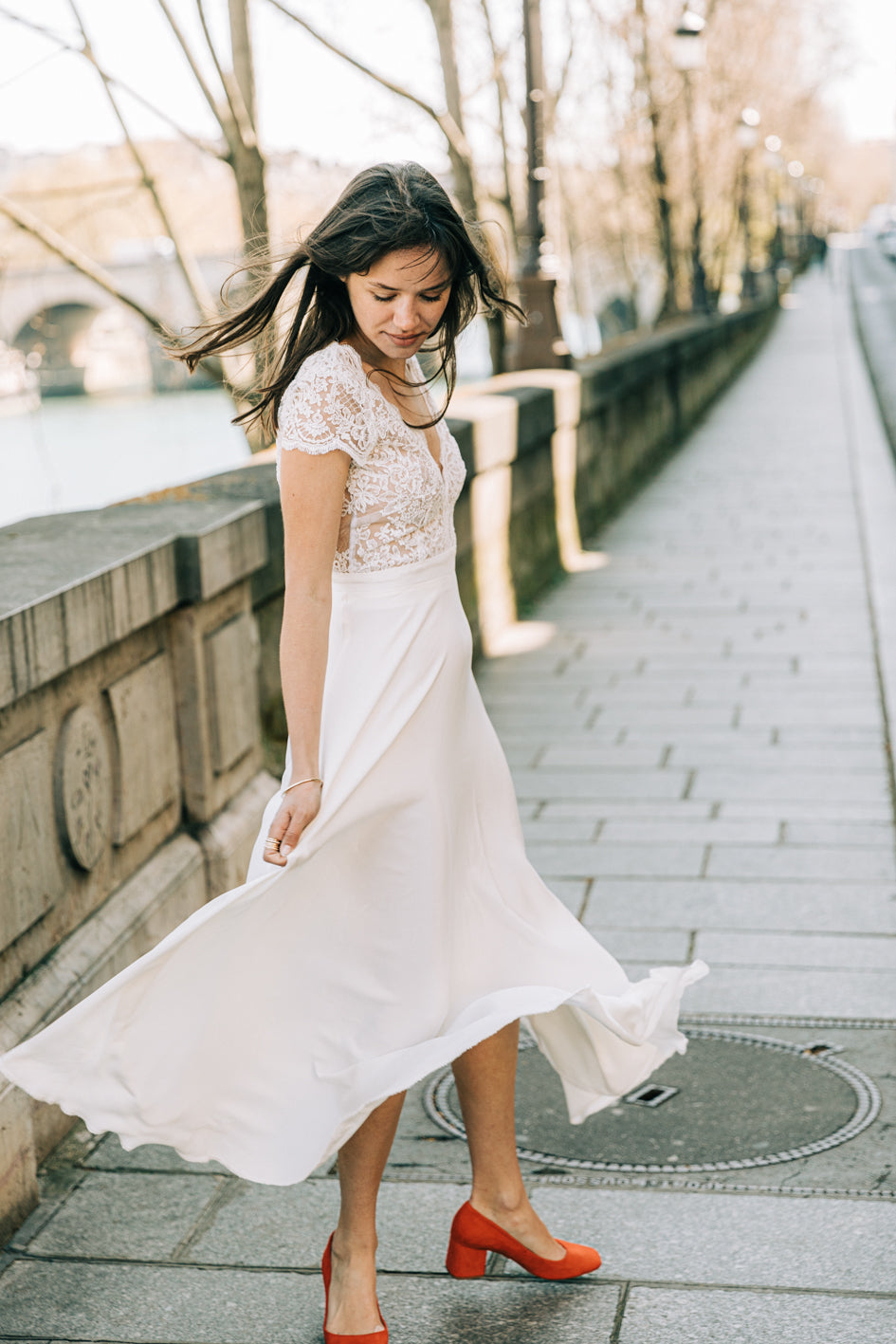 Robe 2025 mariée patineuse